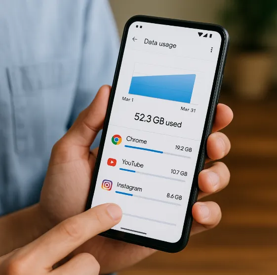 Hur vet man hur mycket surf man använt