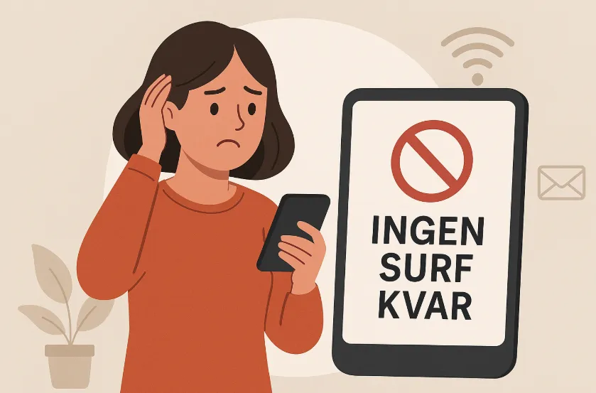 Vad händer när surfen tar slut