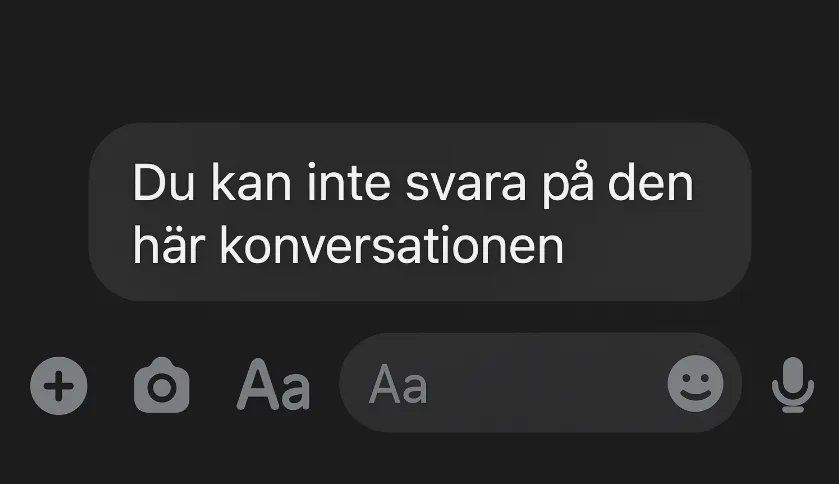 Du kan inte svara på den här konversationen