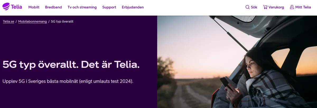 Telia satsar på täckning snarare än toppfart