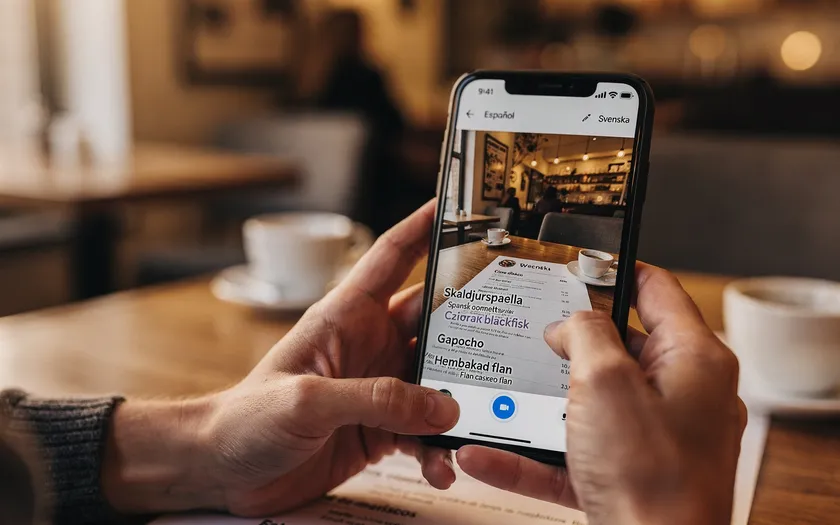 Översätt text direkt med Google Translate kamera